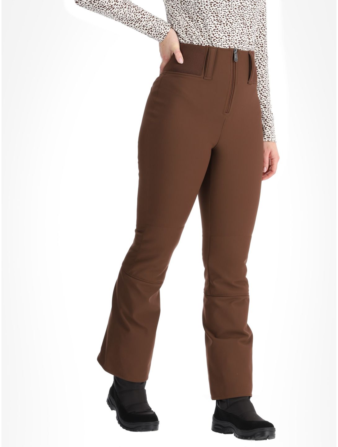 Poivre Blanc, Traditional 24PBH1121/WO/A softshell ski pants women Choco Brown brown 