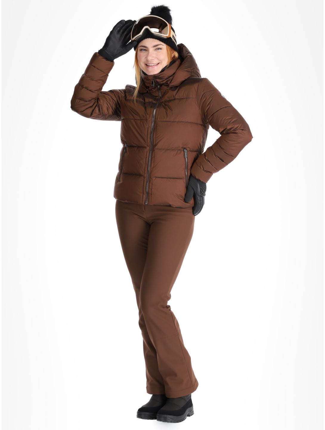 Poivre Blanc, Traditional 24PBH1201/WO ski jacket women Choco Brown brown 