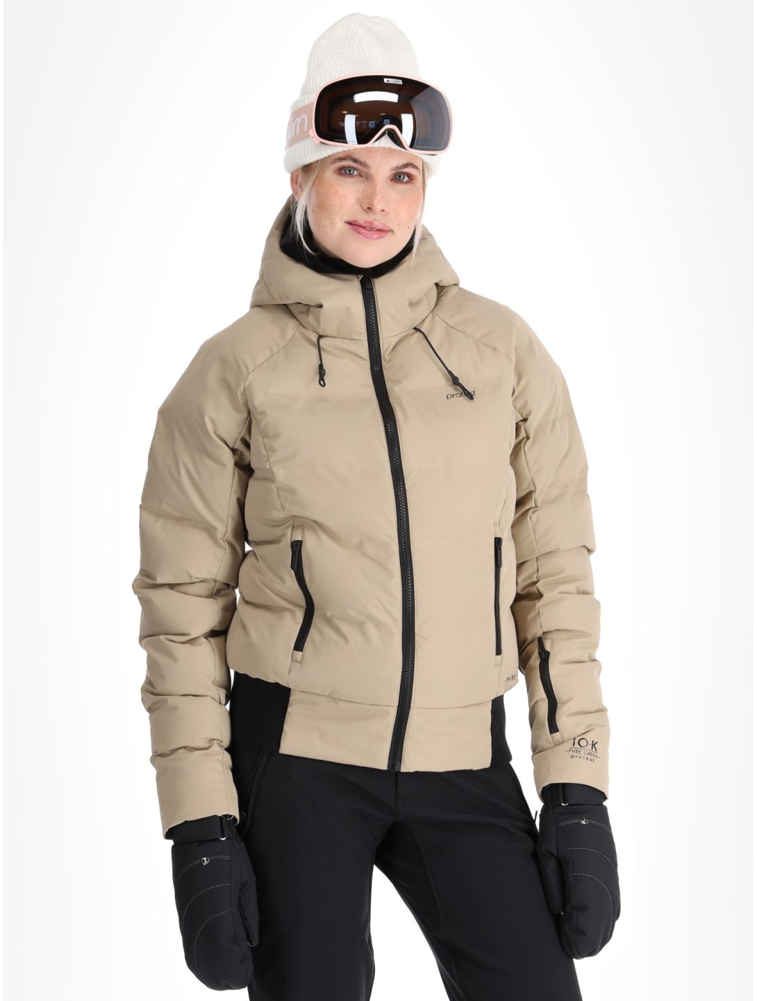 Protest, PRTALYSUMI ski jacket women Bamboo Beige beige 