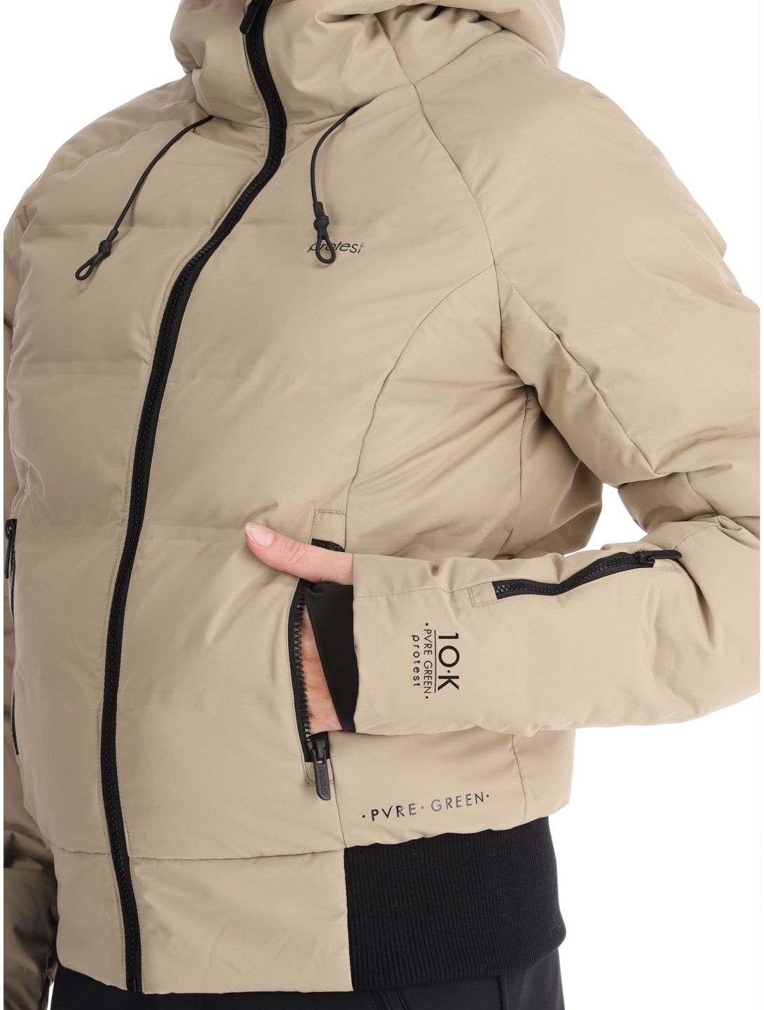 Protest, PRTALYSUMI ski jacket women Bamboo Beige beige 