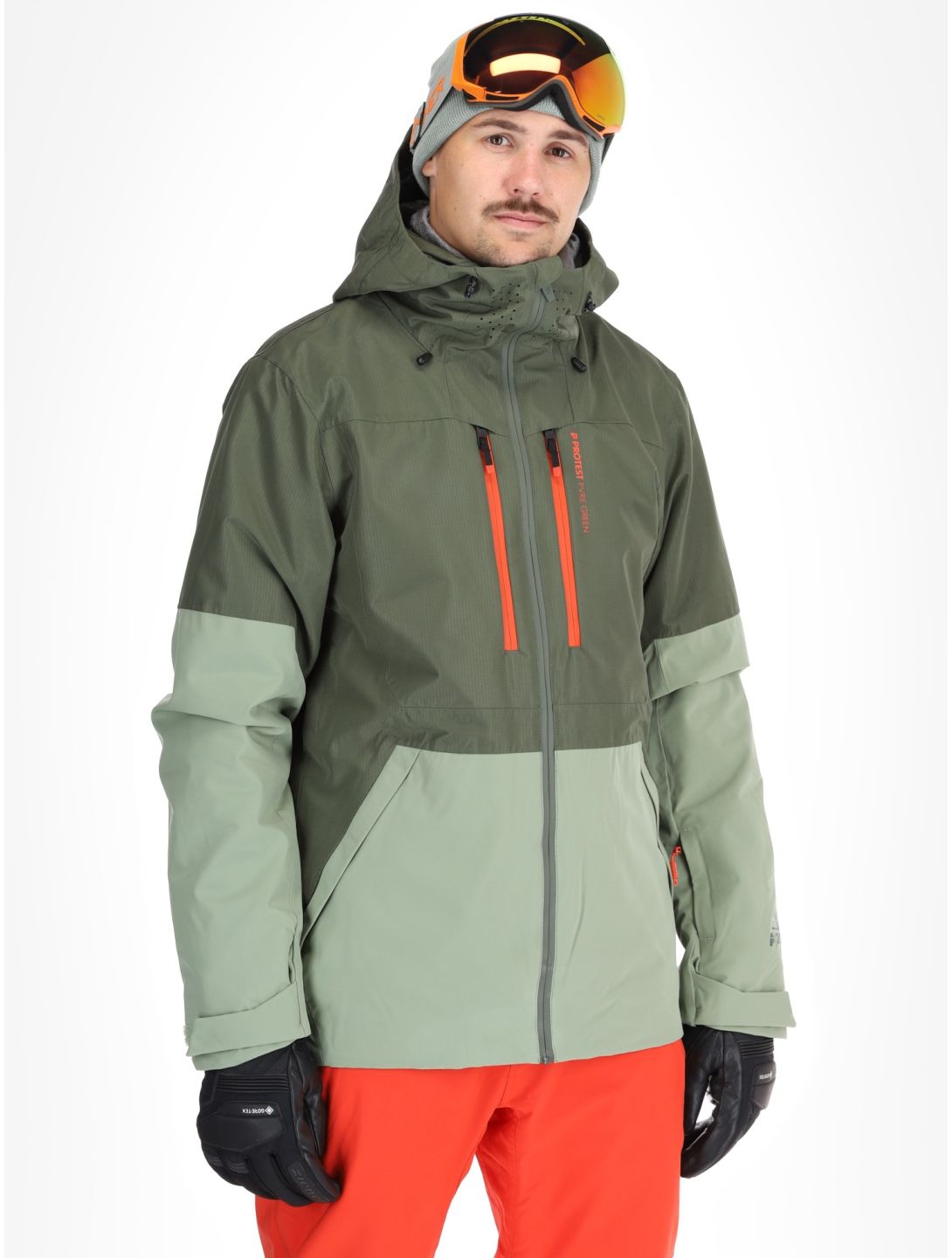 Protest, PRTBAKIE ski jacket men Thyme green 