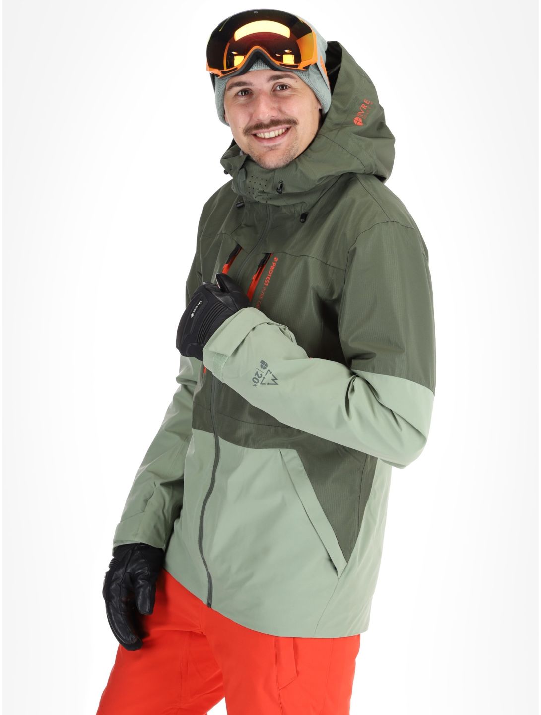 Protest, PRTBAKIE ski jacket men Thyme green 