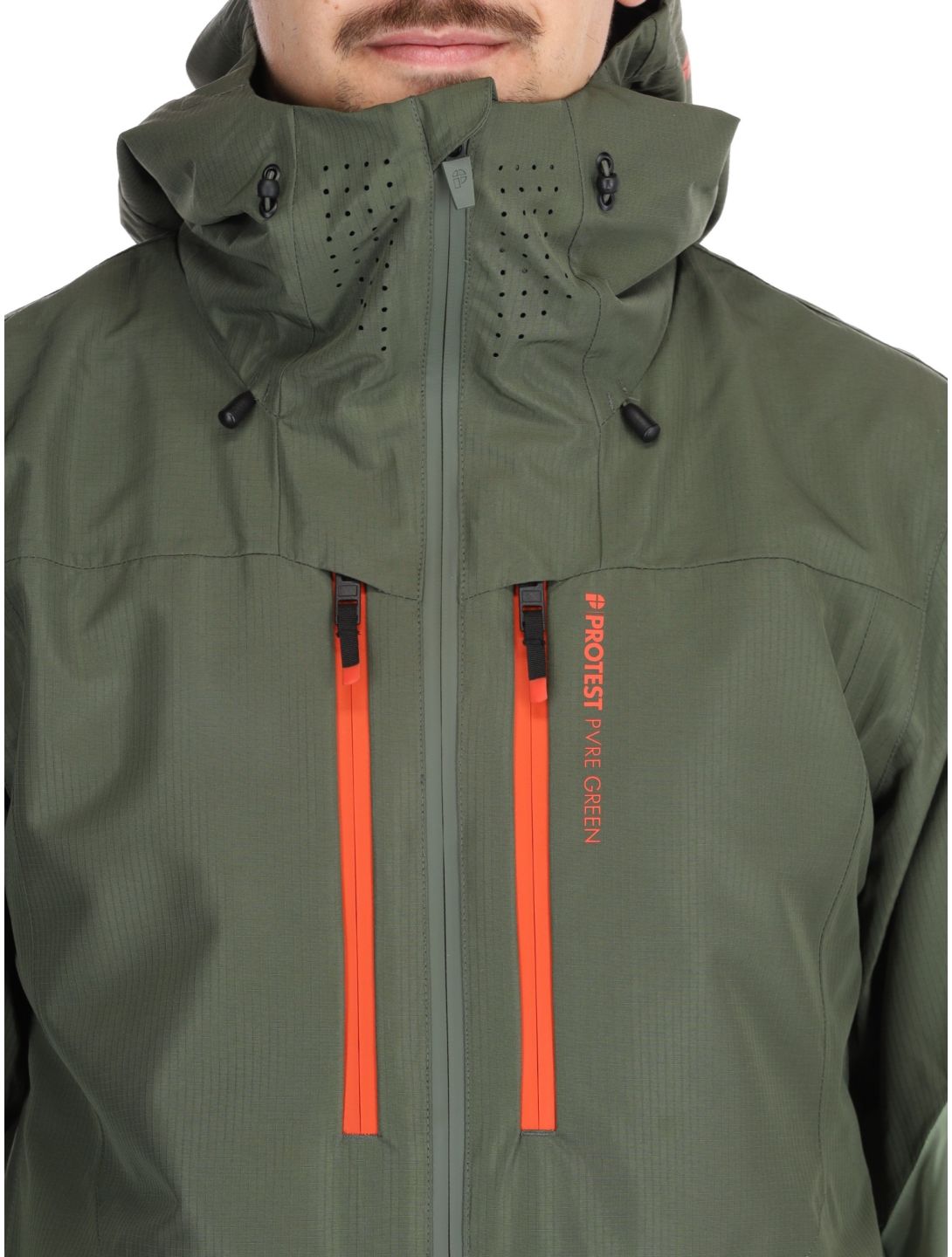 Protest, PRTBAKIE ski jacket men Thyme green 