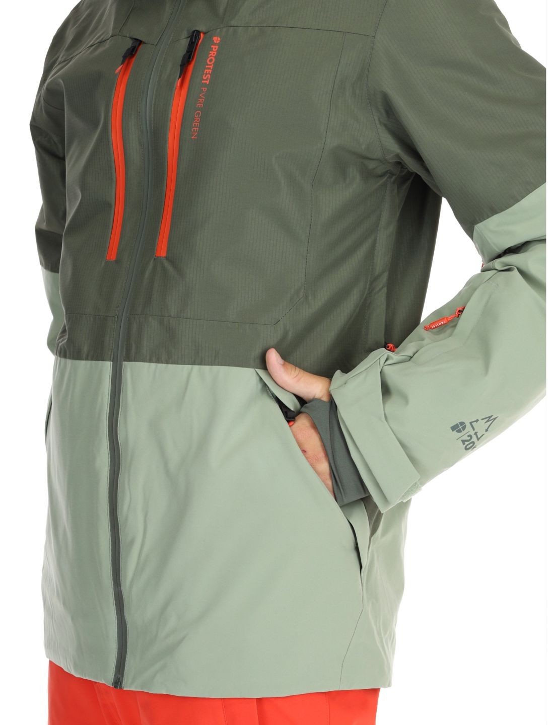 Protest, PRTBAKIE ski jacket men Thyme green 