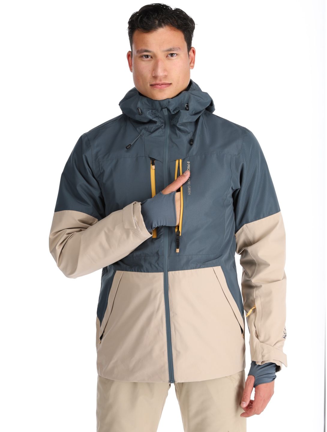 Protest, PRTBAKIE ski jacket men Yale Blue beige, blue 