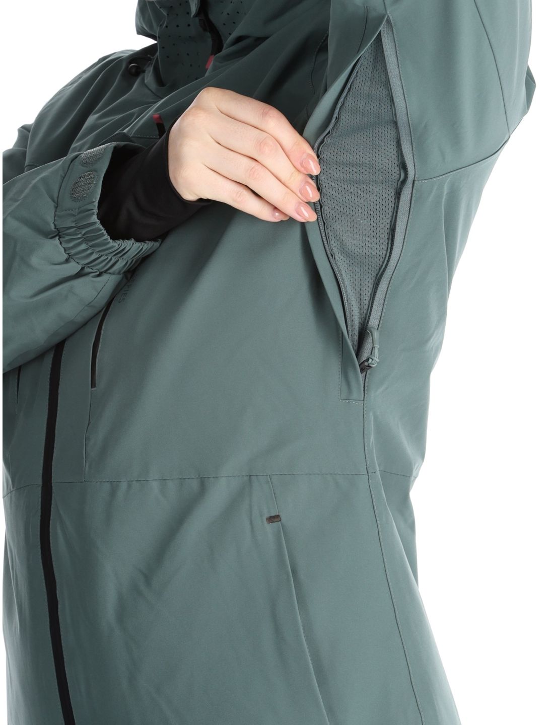 Protest, PRTBEVERLY ski jacket women Evergreen green 