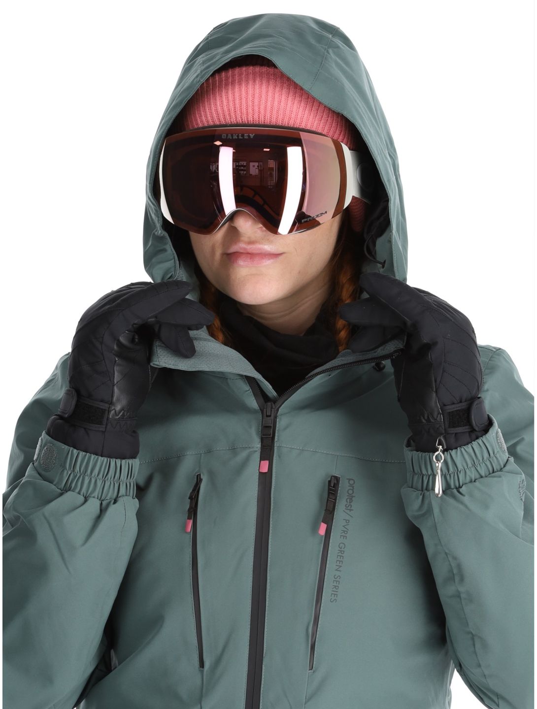 Protest, PRTBEVERLY ski jacket women Evergreen green 