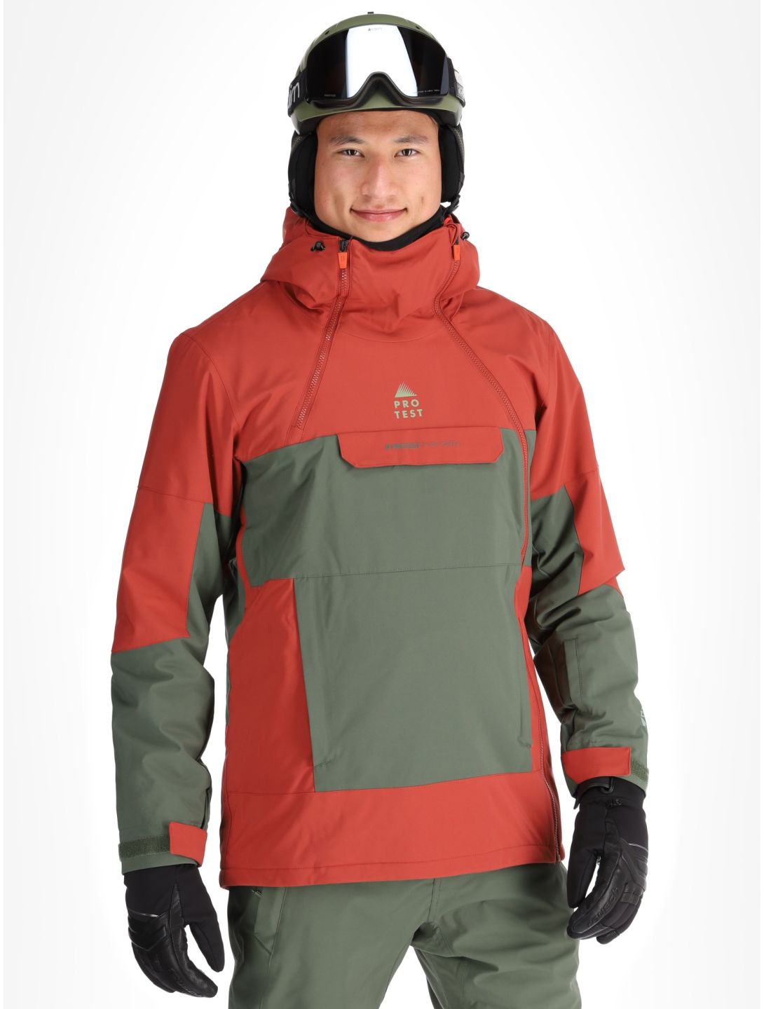 Protest, PRTDAZZLE ski jacket men Barn Red green, red 