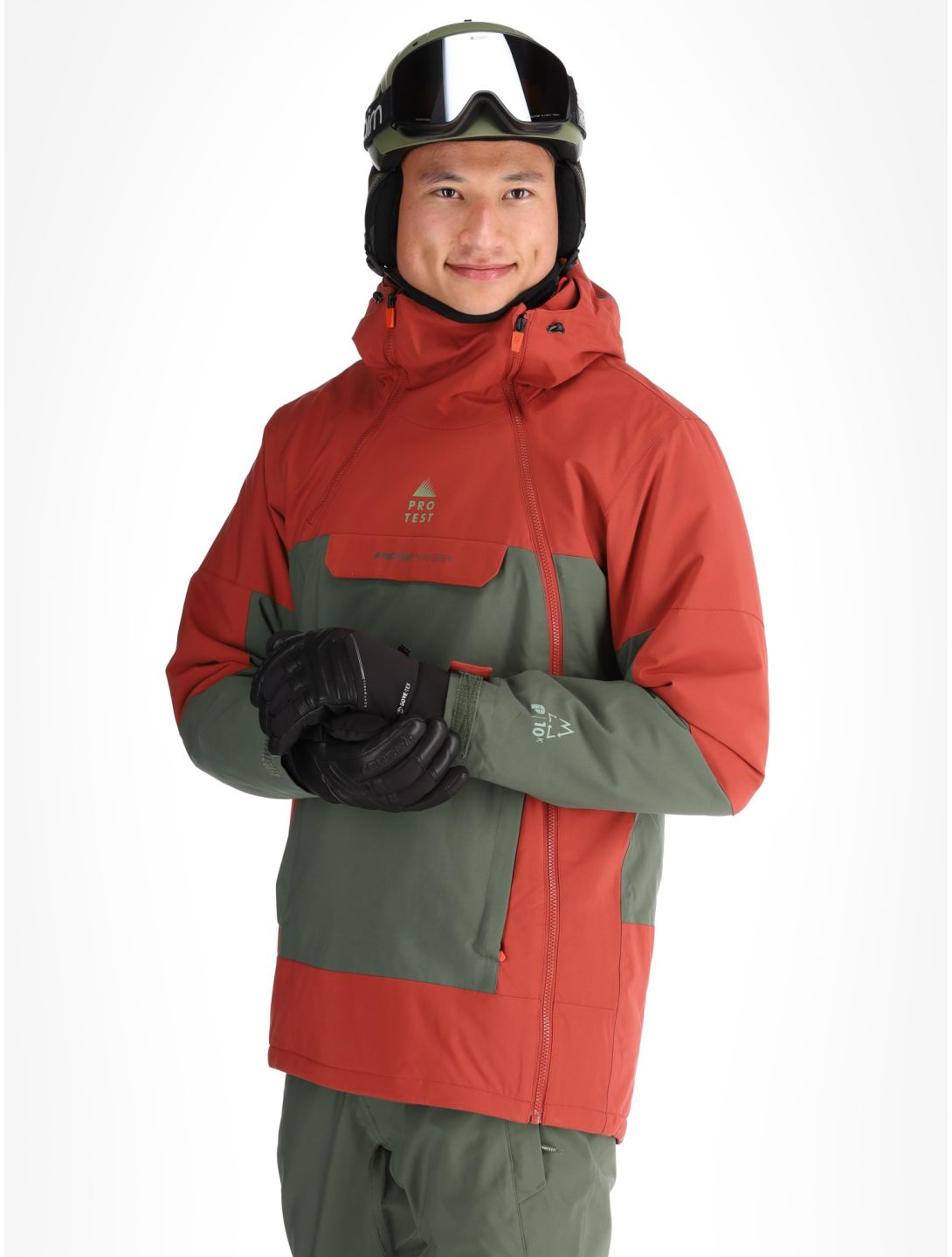 Protest, PRTDAZZLE ski jacket men Barn Red green, red 