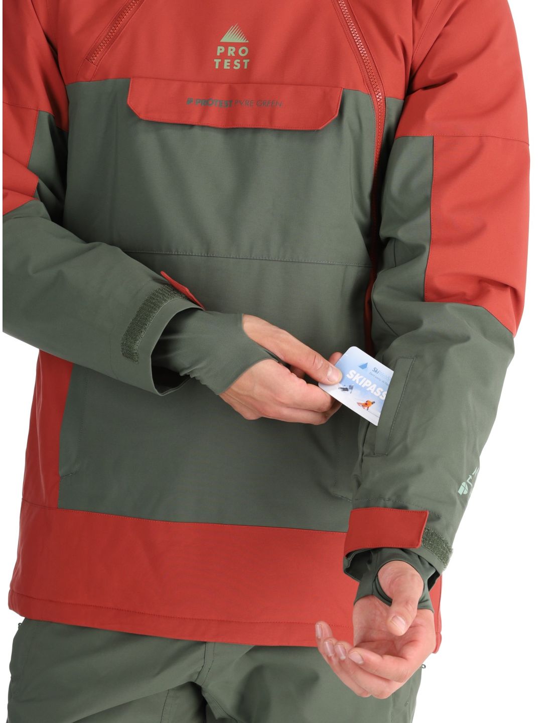 Protest, PRTDAZZLE ski jacket men Barn Red green, red 