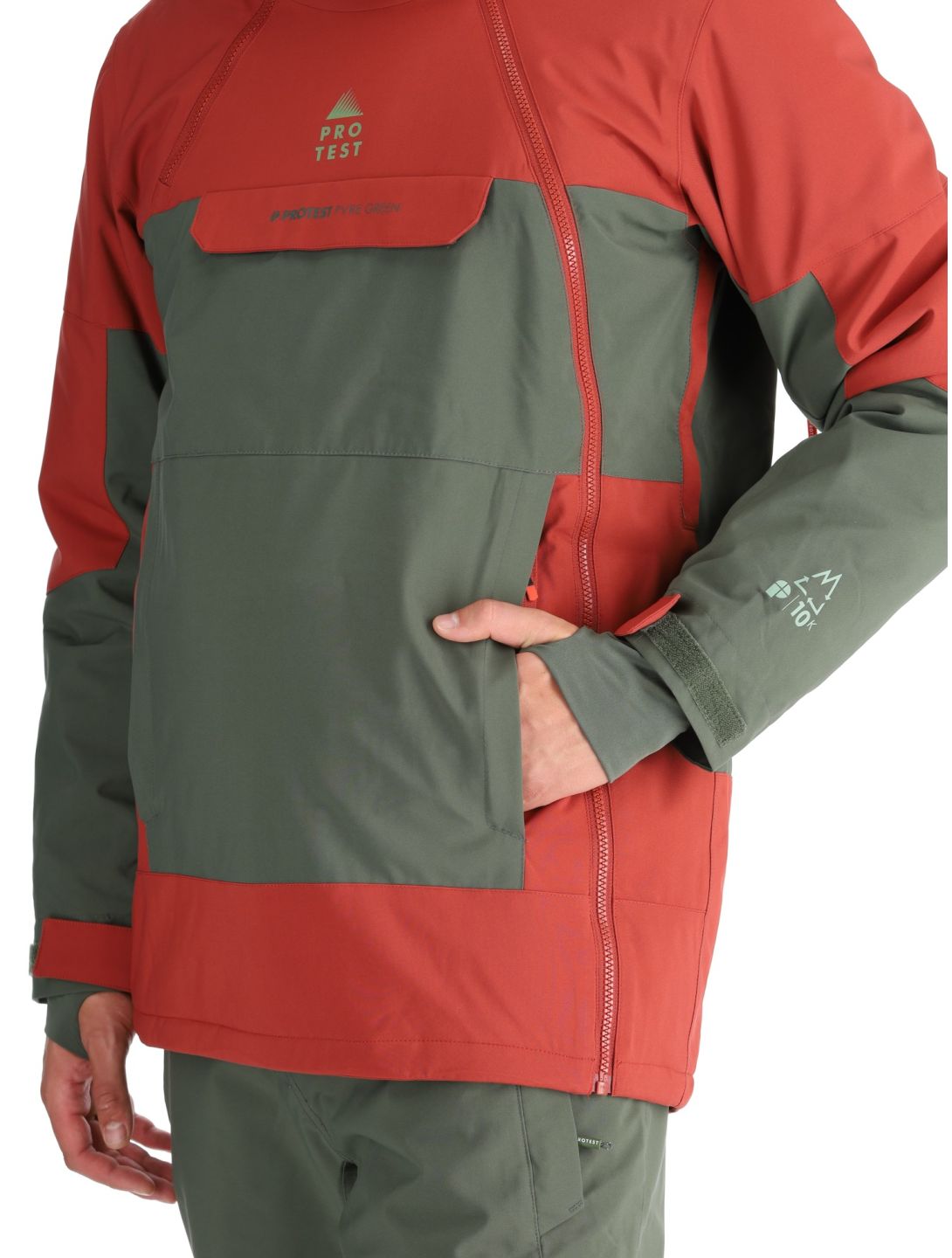 Protest, PRTDAZZLE ski jacket men Barn Red green, red 