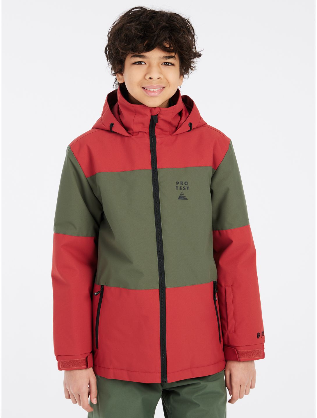 Protest, PRTDECKS JR ski jacket kids Barn Red green, red 