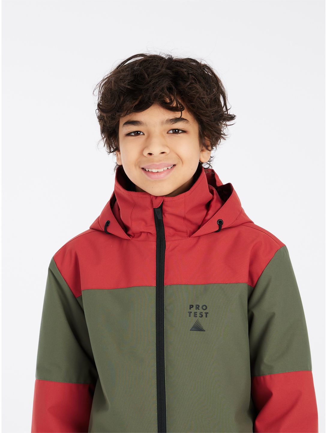 Protest, PRTDECKS JR ski jacket kids Barn Red green, red 