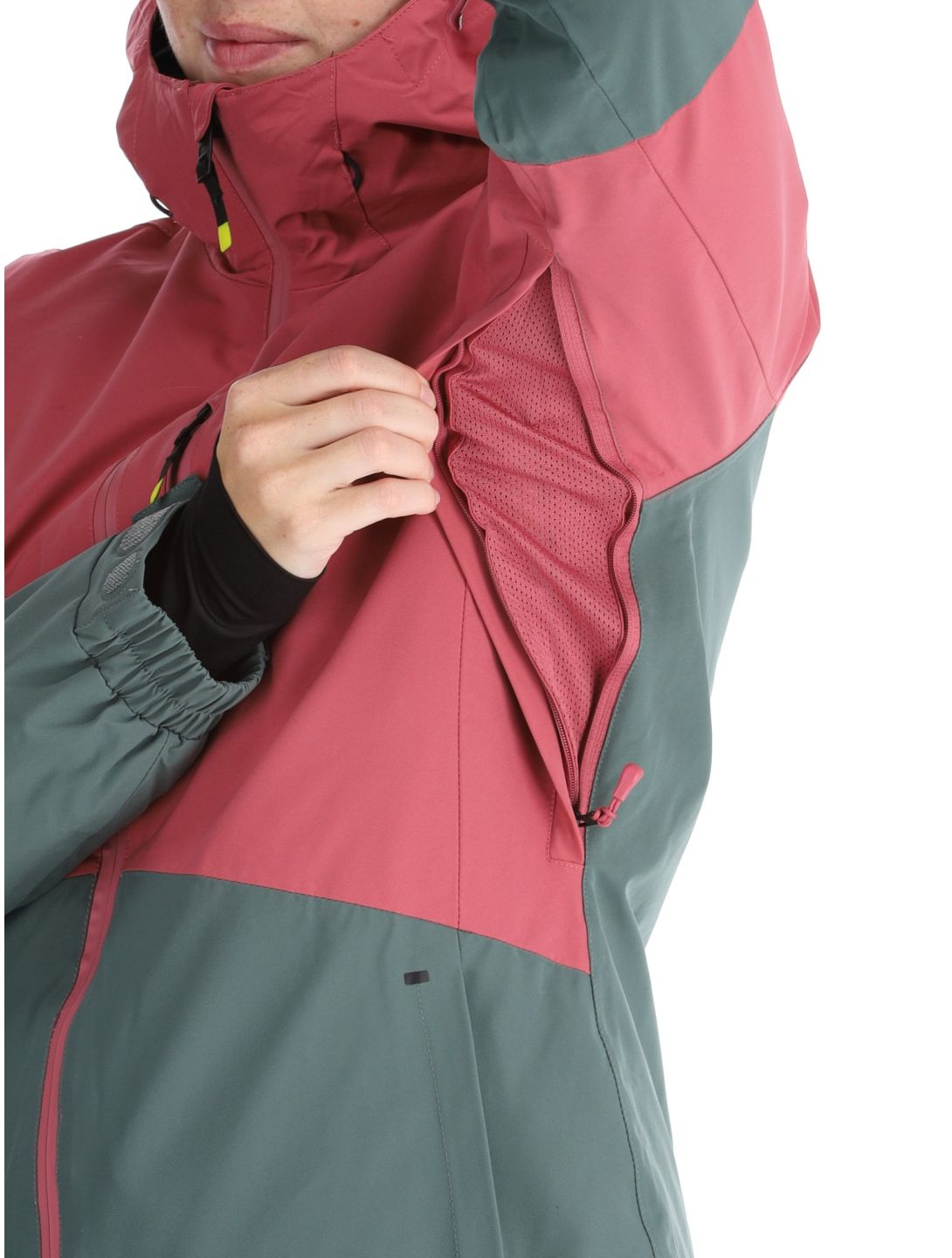 Protest, PRTDISK ski jacket women Rose Dust green, pink 