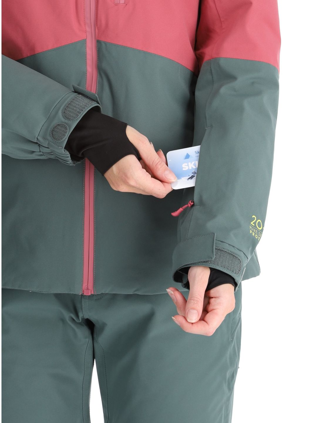 Protest, PRTDISK ski jacket women Rose Dust green, pink 