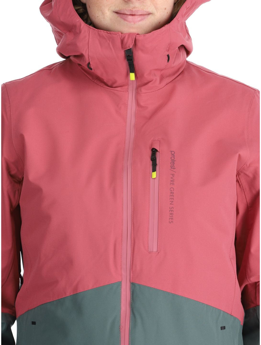 Protest, PRTDISK ski jacket women Rose Dust green, pink 