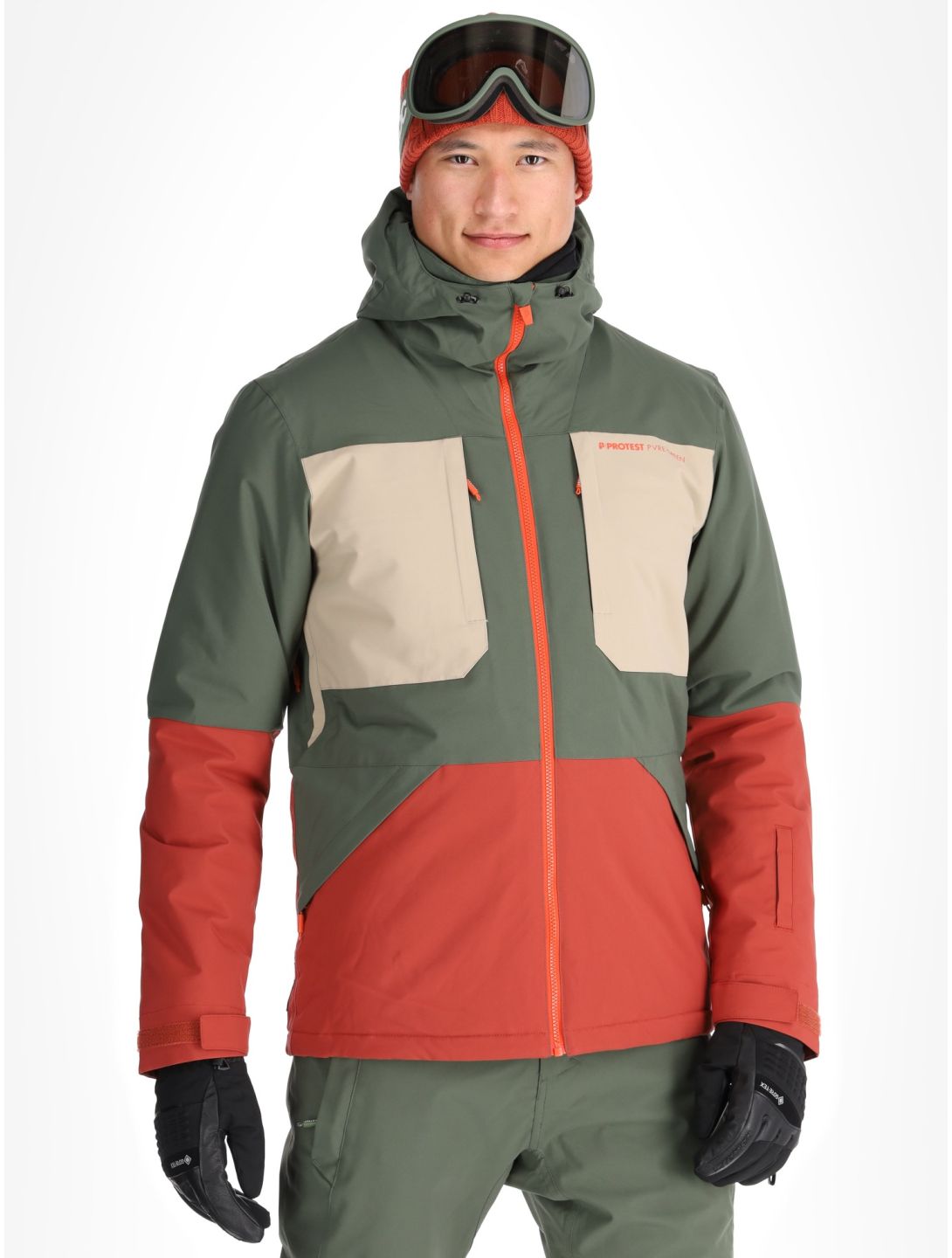 Protest, PRTENSTONE ski jacket men Barn Red green, red 