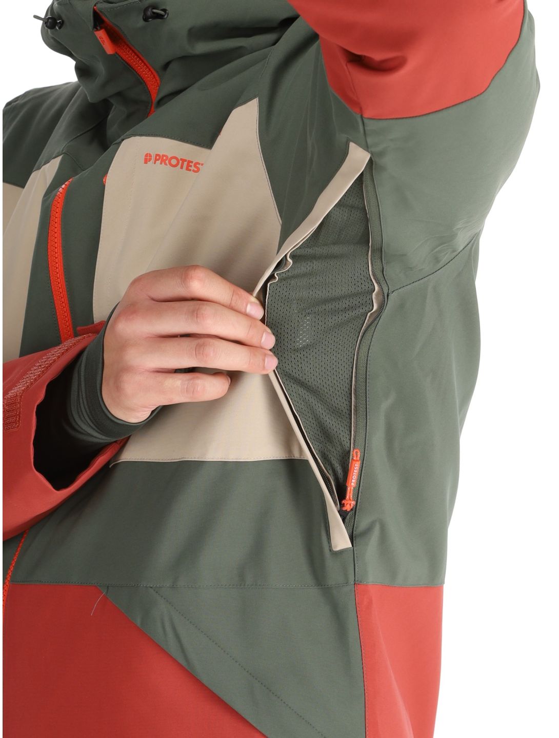 Protest, PRTENSTONE ski jacket men Barn Red green, red 