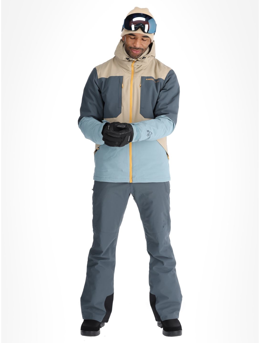 Protest, PRTENSTONE ski jacket men Steel Blue beige, blue 