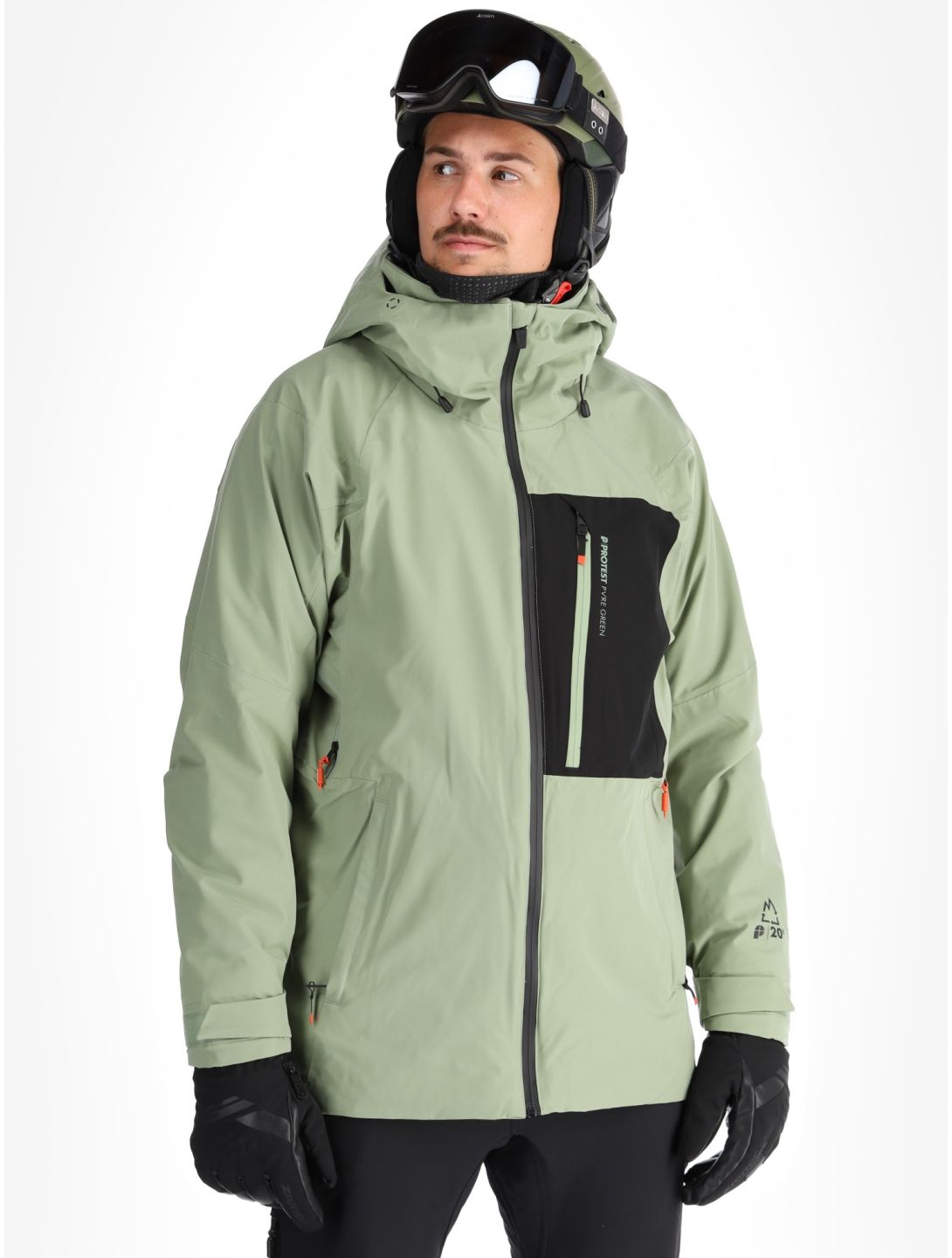 Protest, PRTFOUND ski jacket men Marl Green green 