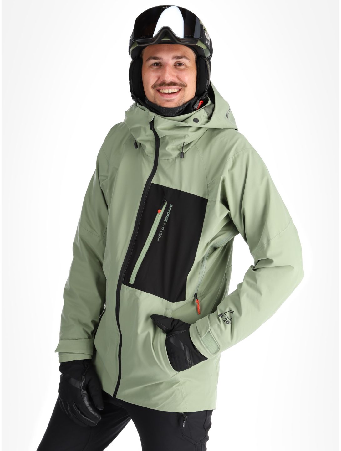 Protest, PRTFOUND ski jacket men Marl Green green 