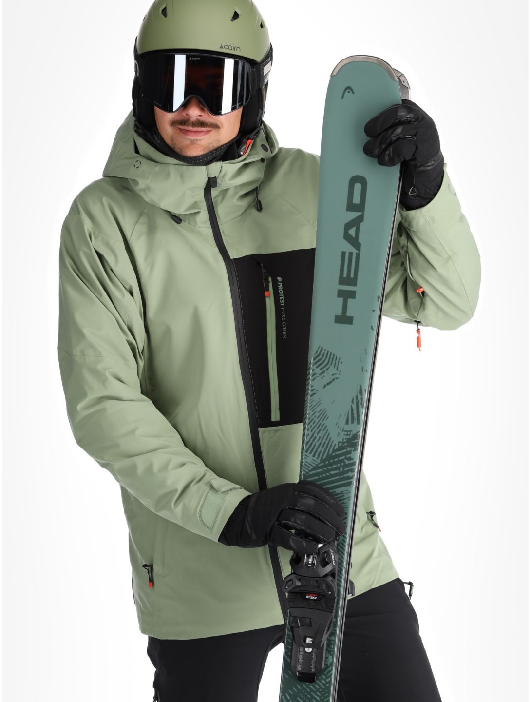 Protest, PRTFOUND ski jacket men Marl Green green 