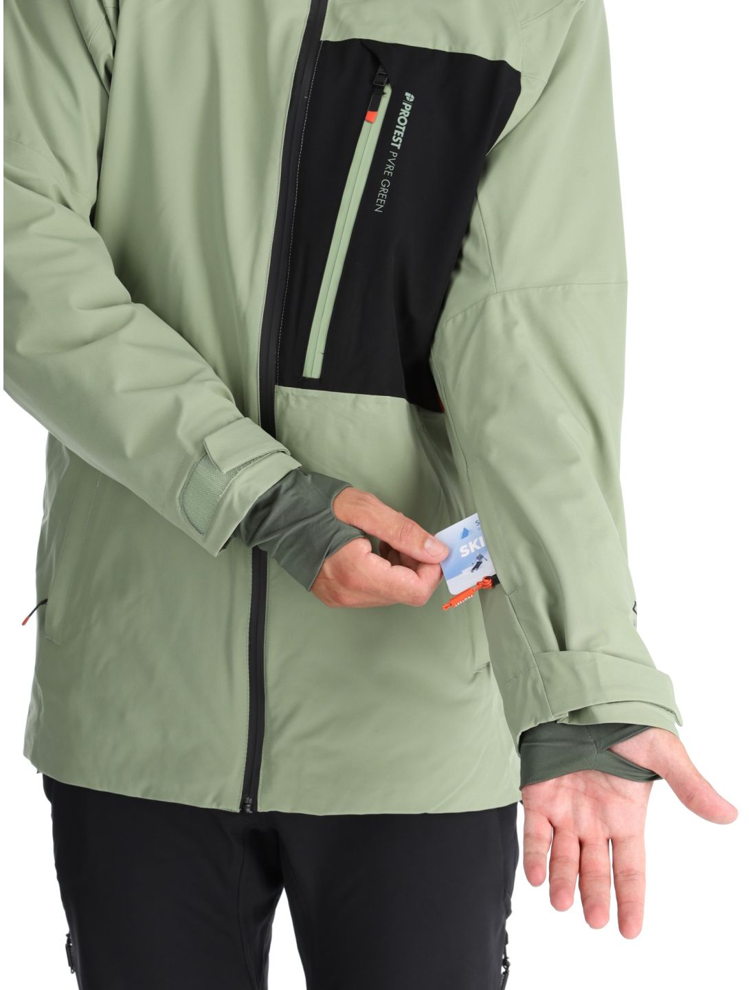 Protest, PRTFOUND ski jacket men Marl Green green 