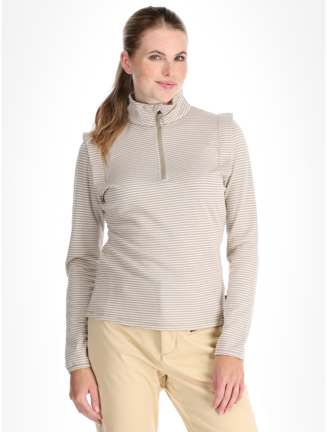 Protest, PRTIVORY 1/4 zip pullover women Bamboo Beige beige 