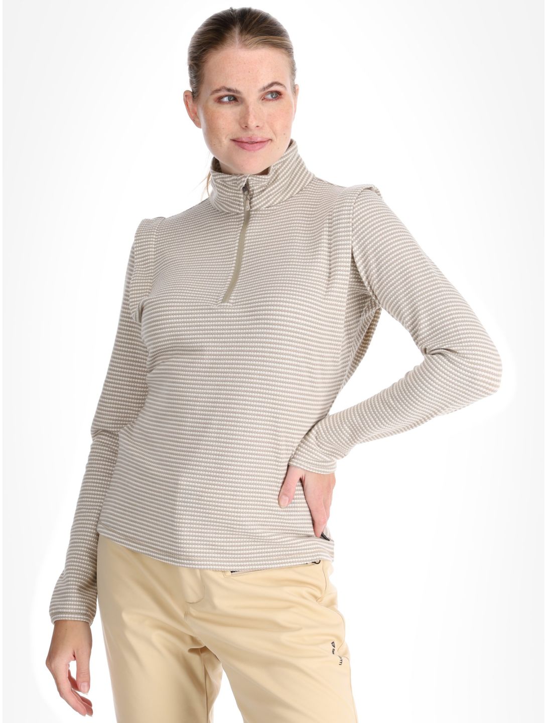 Protest, PRTIVORY 1/4 zip pullover women Bamboo Beige beige 