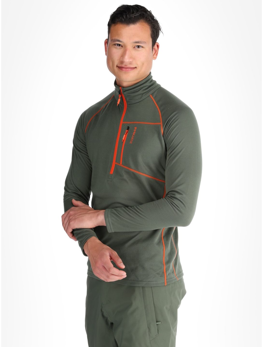 Protest, PRTKODY 1/4 zip pullover men Thyme green 