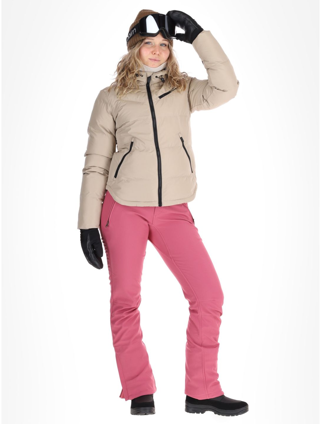 Protest, PRTLUCID ski jacket women Bamboo Beige beige 