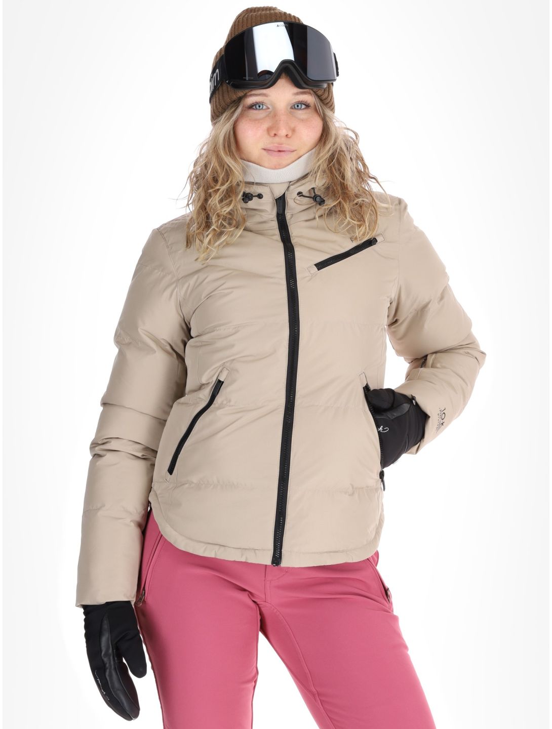 Protest, PRTLUCID ski jacket women Bamboo Beige beige 