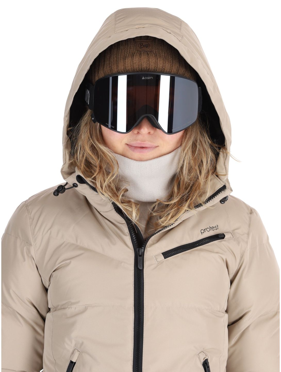 Protest, PRTLUCID ski jacket women Bamboo Beige beige 