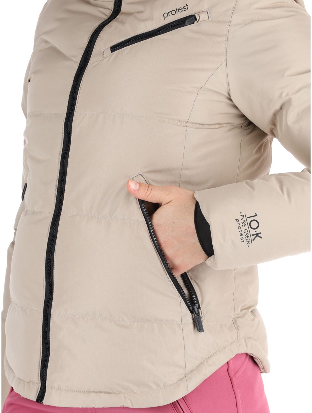 Protest, PRTLUCID ski jacket women Bamboo Beige beige 