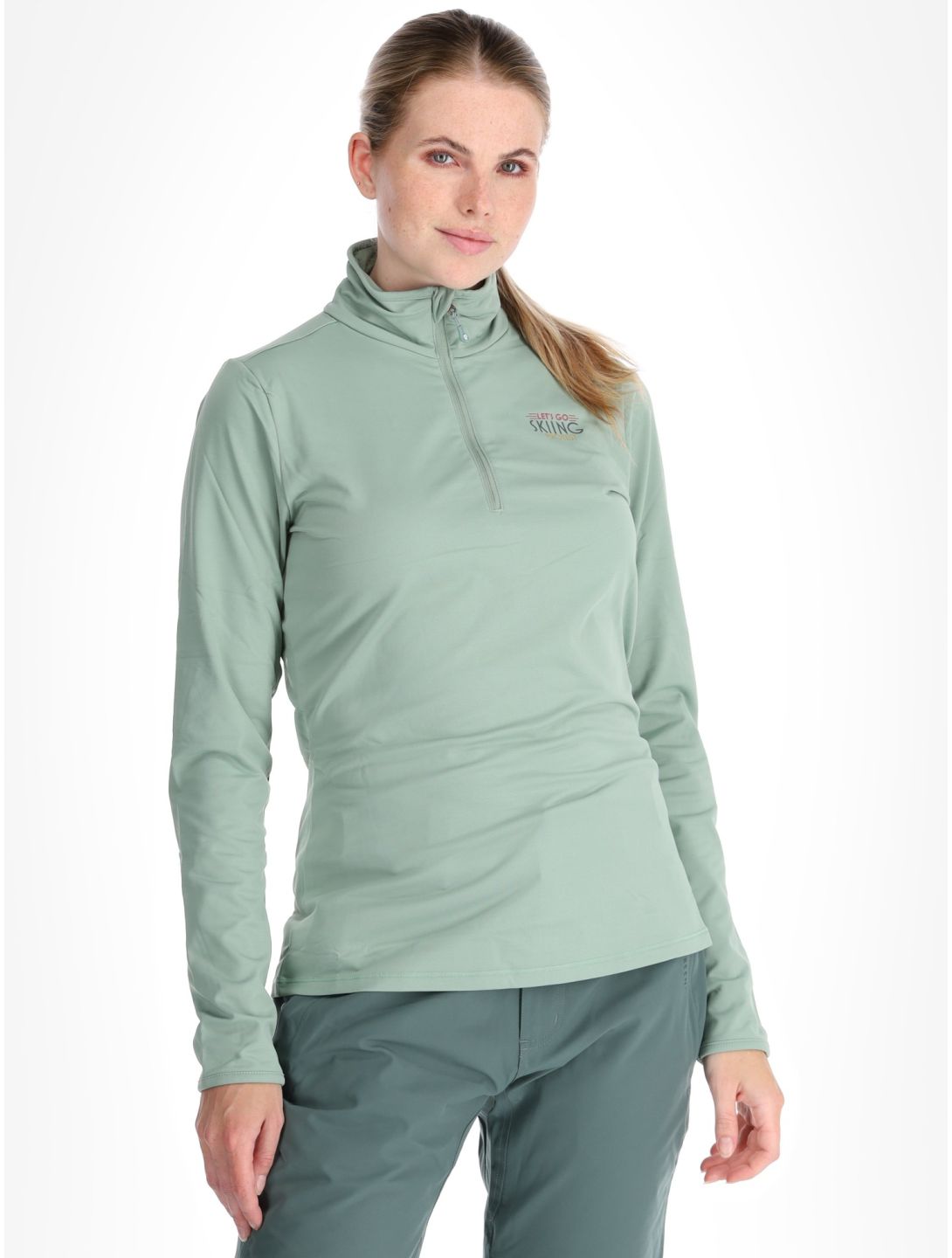 Protest, PRTLUNAR 1/4 zip pullover women Green Baygreen green 