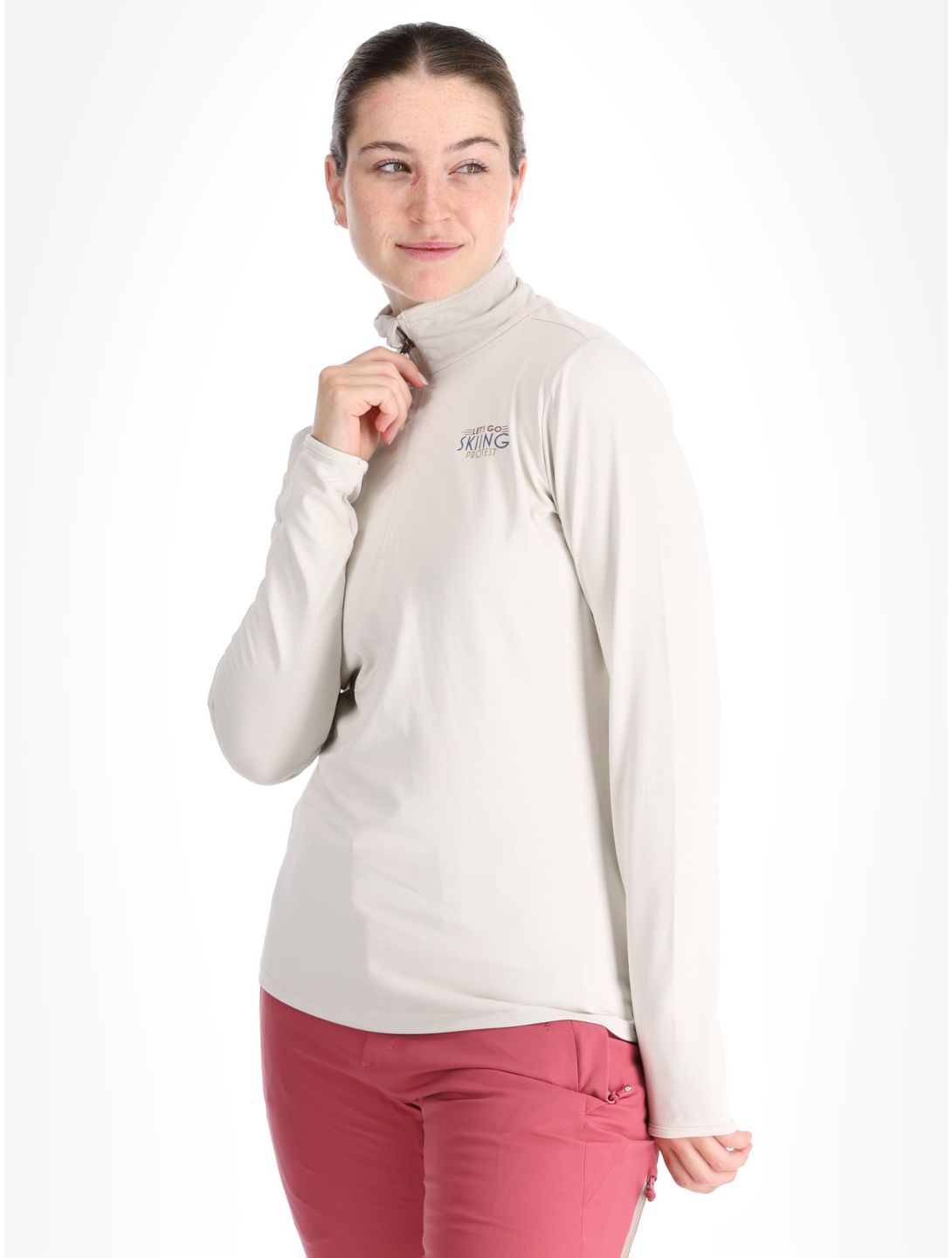 Protest, PRTLUNAR 1/4 zip pullover women Kitoff White white 