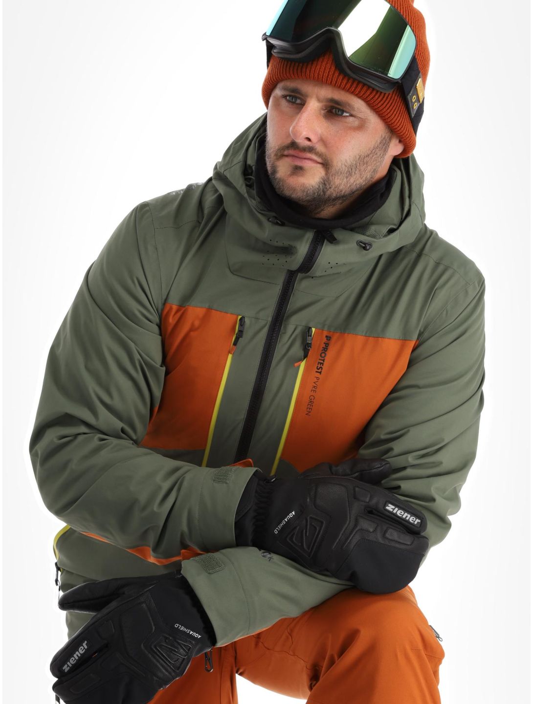 Protest, Prtmandro ski jacket men Thyme green 