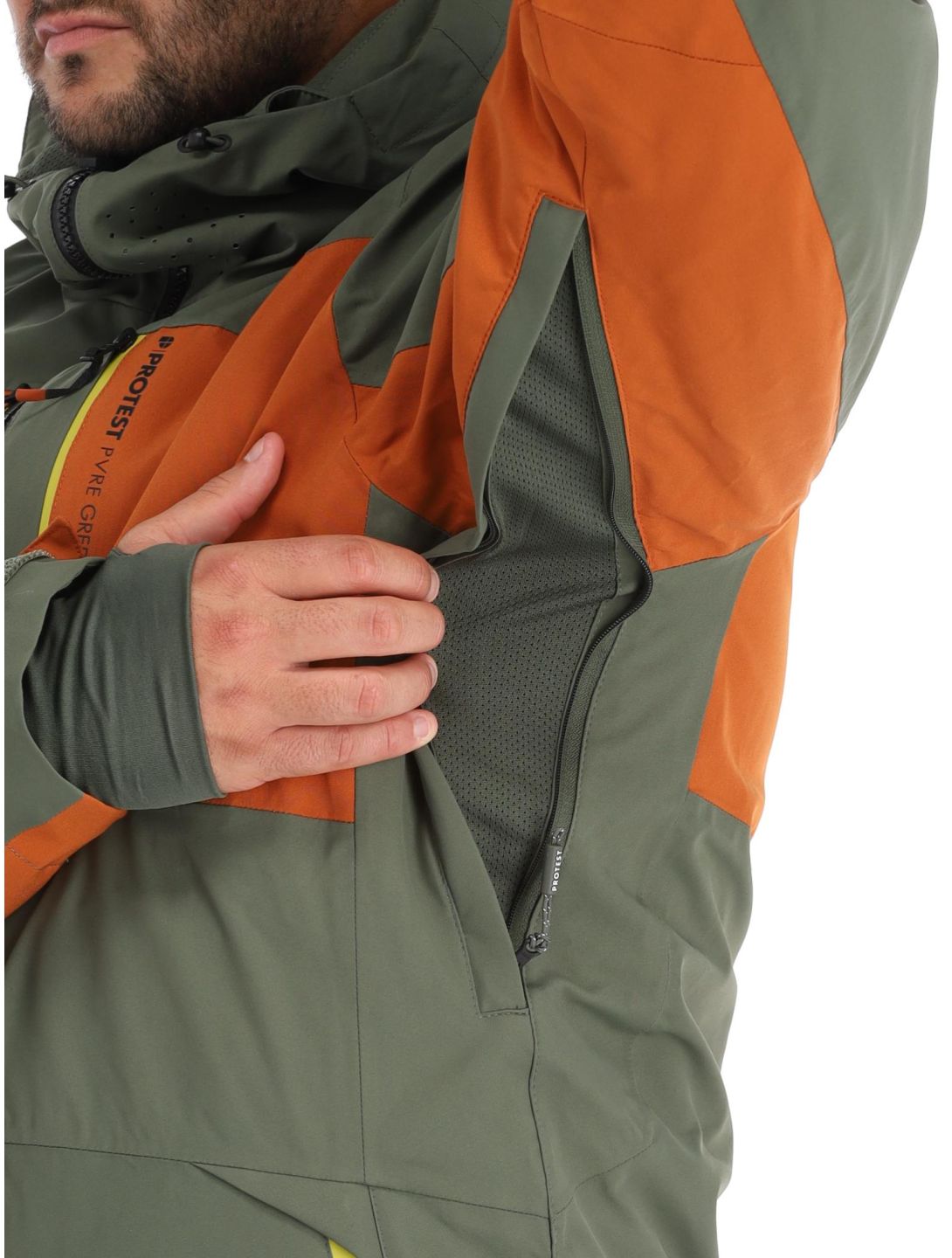 Protest, Prtmandro ski jacket men Thyme green 