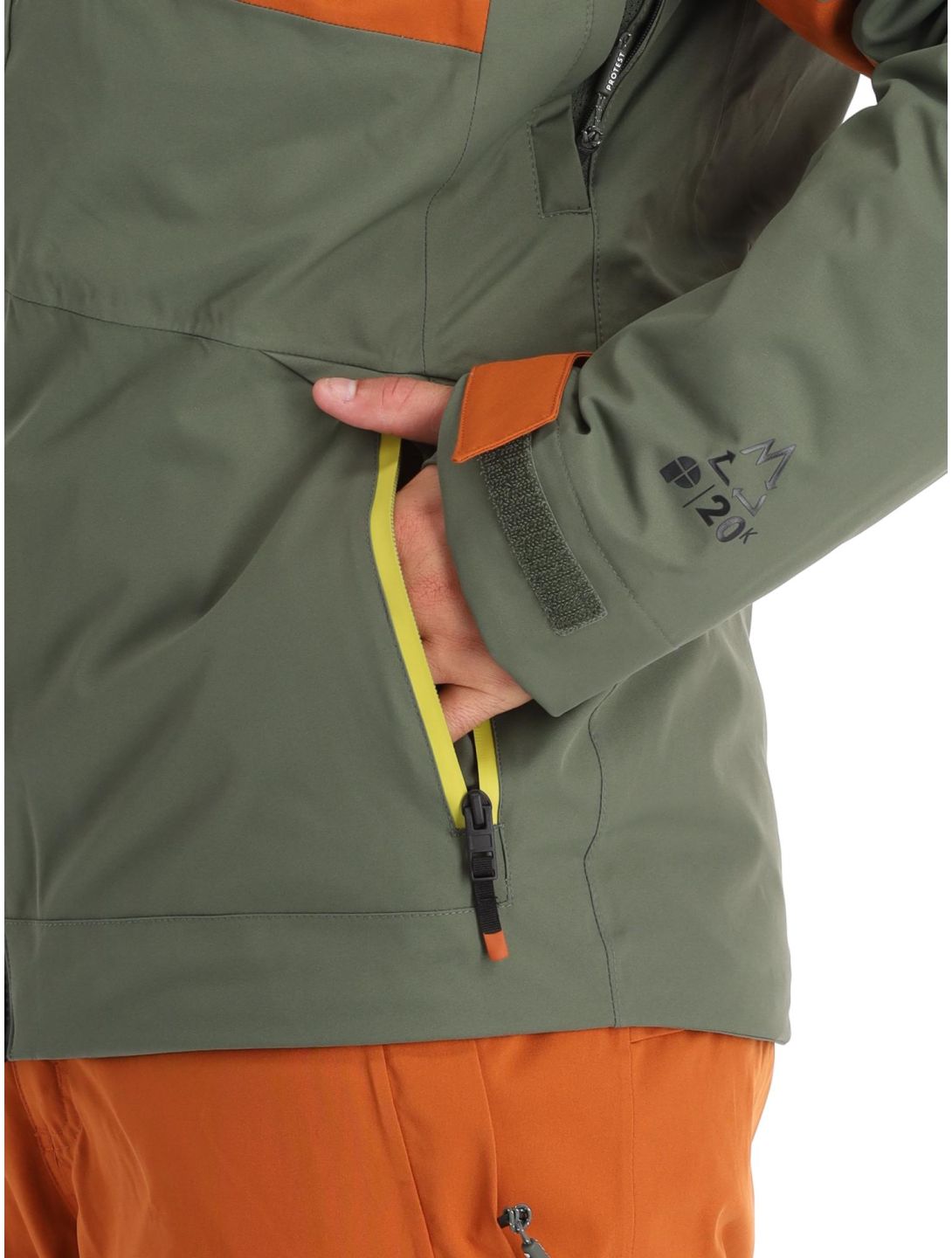 Protest, Prtmandro ski jacket men Thyme green 