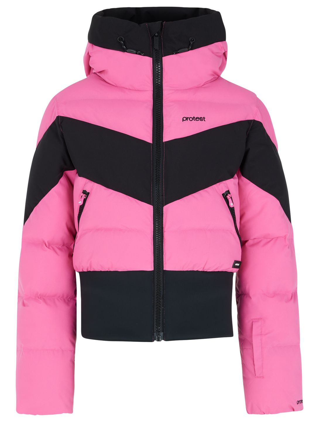 Protest, PRTMILOU JR ski jacket kids Foxy Pink black, pink 