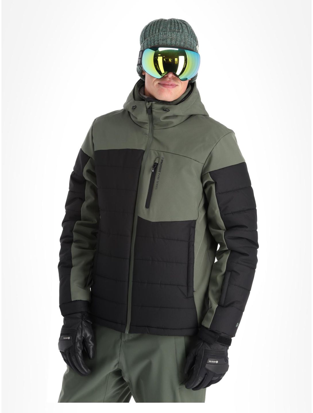 Protest, Prtmount ski jacket men Thyme green 