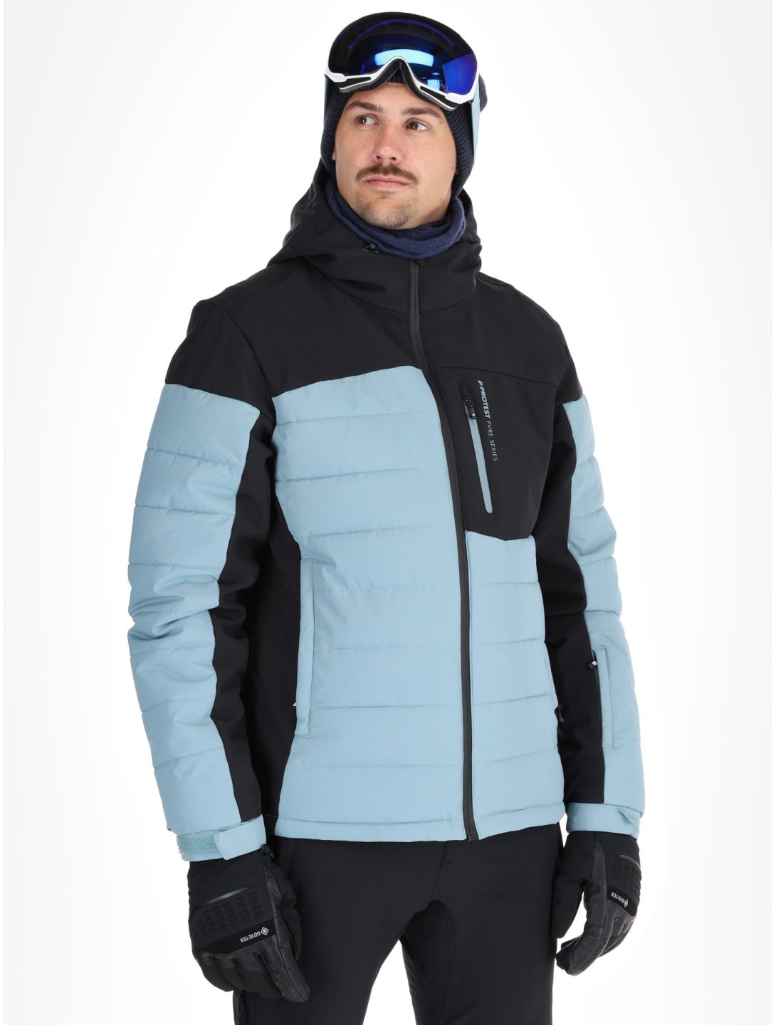 Protest, PRTMOUNT24 ski jacket men Steel Blue blue 