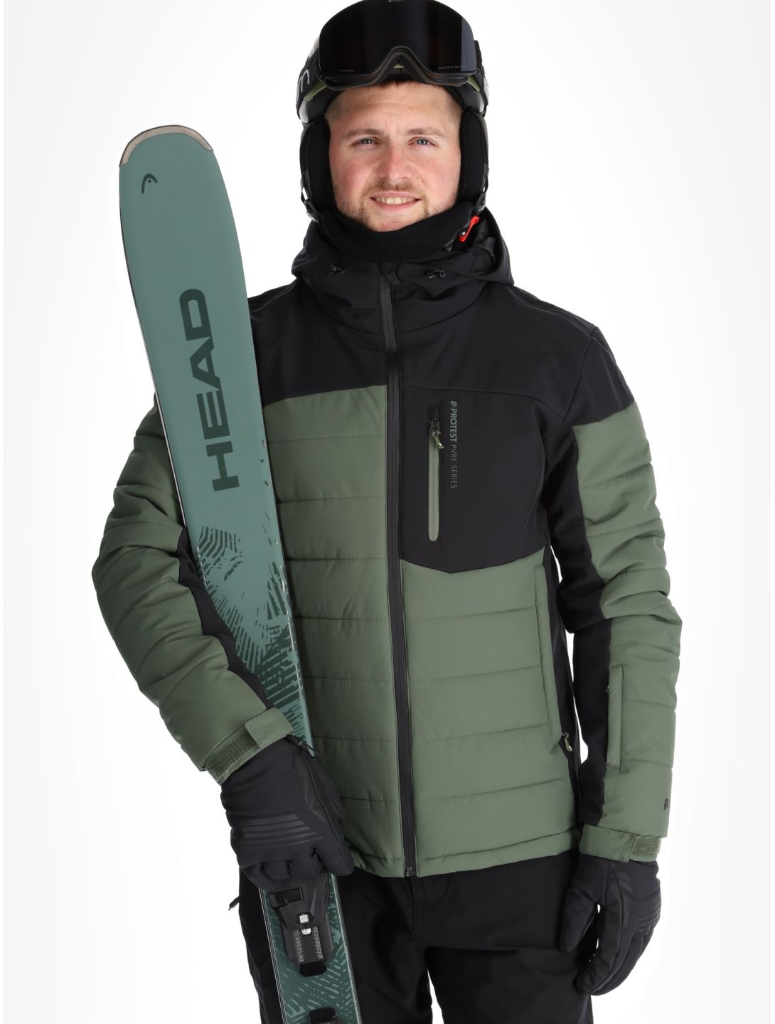 Protest, PRTMOUNT24 ski jacket men Thyme green 