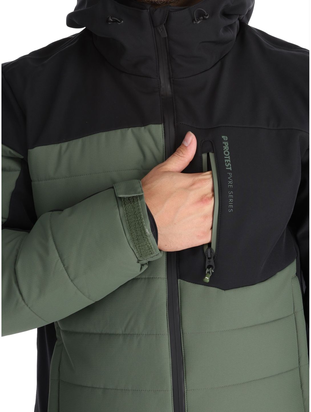 Protest, PRTMOUNT24 ski jacket men Thyme green 