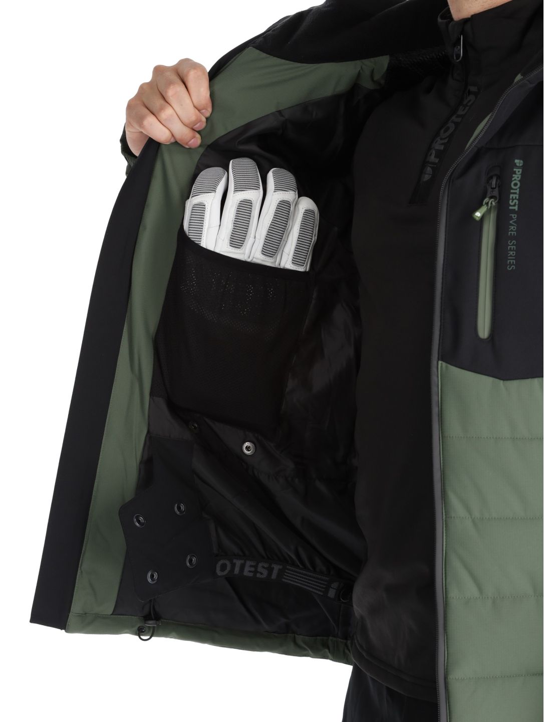 Protest, PRTMOUNT24 ski jacket men Thyme green 