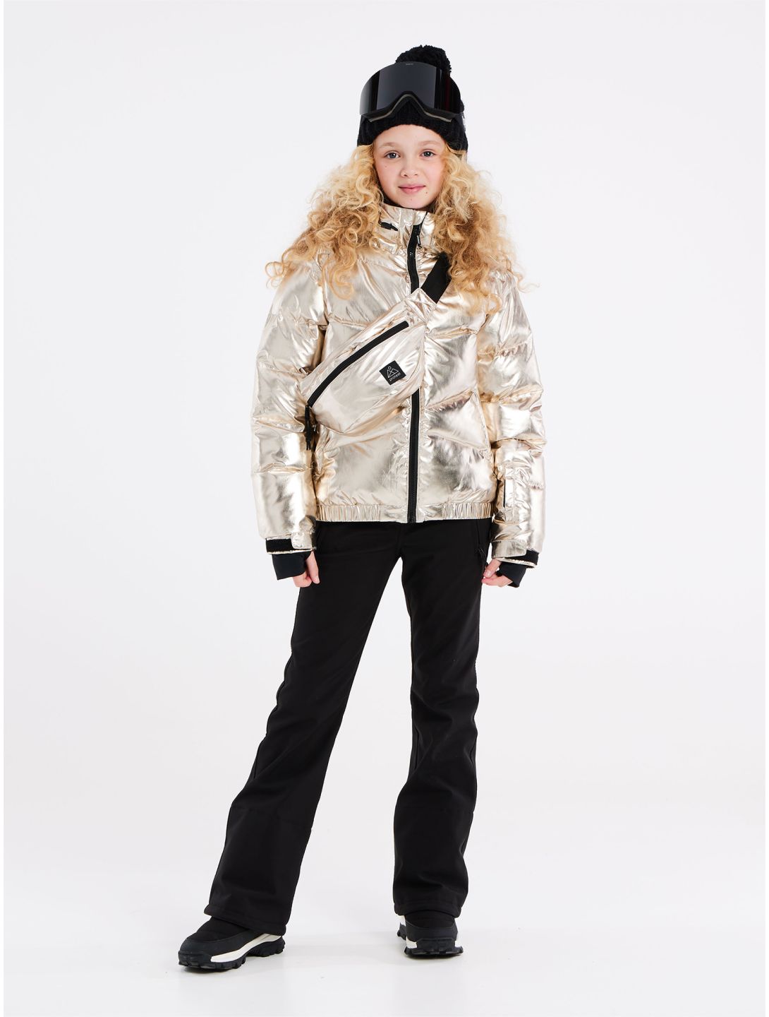 Protest, PRTNELLI JR 24 ski jacket kids Metal Goud 