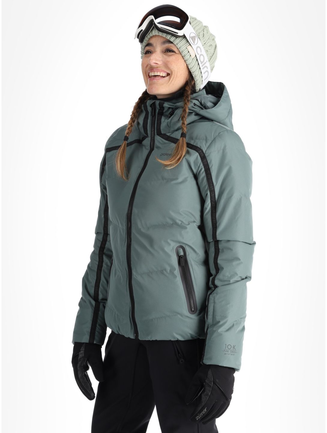 Protest, PRTONYX ski jacket women Evergreen green 