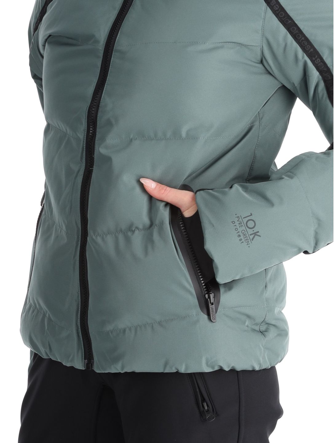 Protest, PRTONYX ski jacket women Evergreen green 