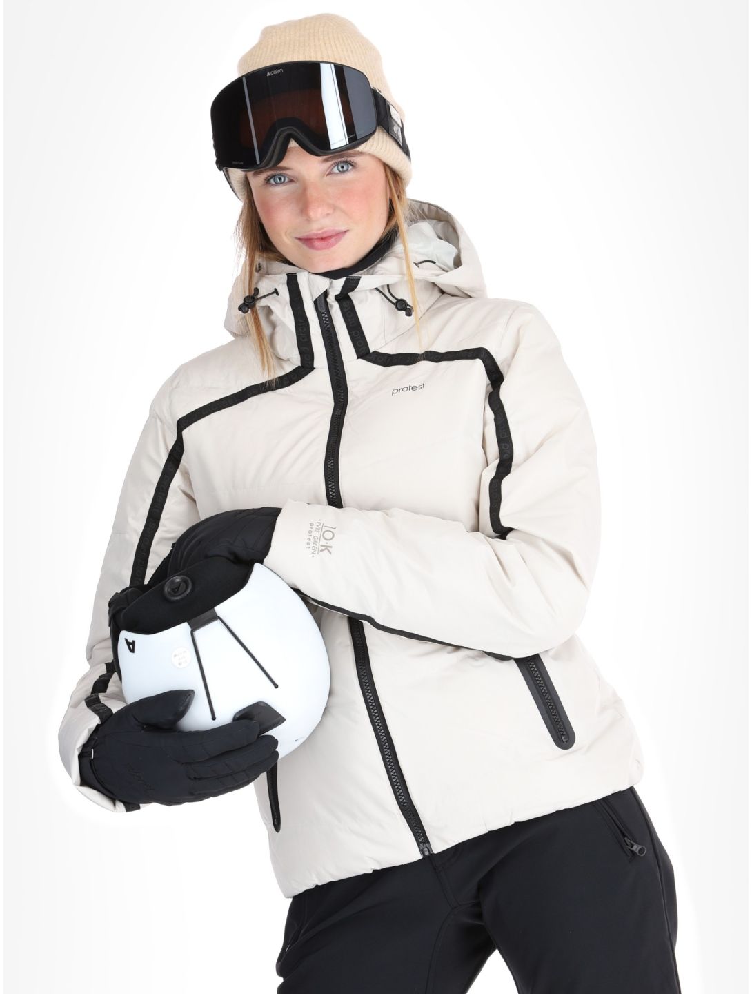 Protest, PRTONYX ski jacket women Kitoff White white 