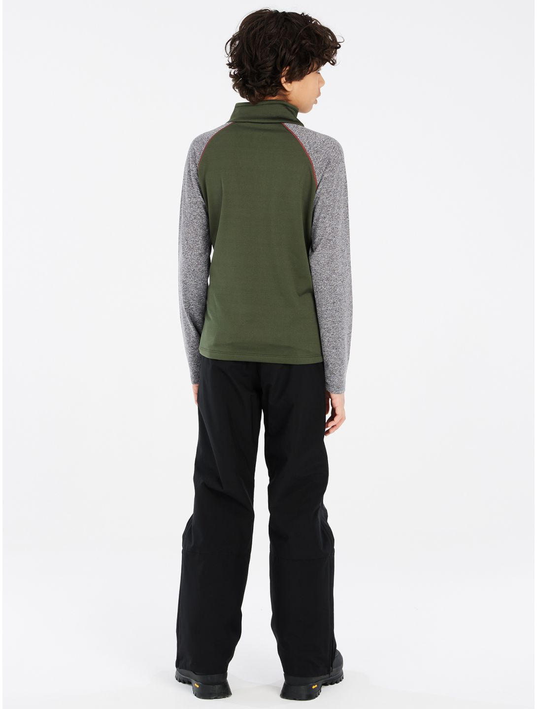 Protest, PRTRAF JR 1/4 zip pullover kids Thyme green, grey 